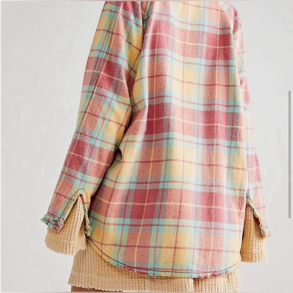 We The Free Summer Daydream Plaid Button Down- 70s Combo - Picture 4 of 10